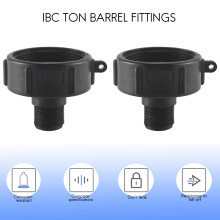 2Pcs IBC Tote Adapter 275 330 IBC Adapter Fine Thread 2Inch NPS Water Tank Garden Hose Adapter Connector