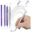 6 Pack Microblading Marker Pen Dual Tip Waterproof Purple Permanent Makeup Tattoo Mapping with Ruler 2