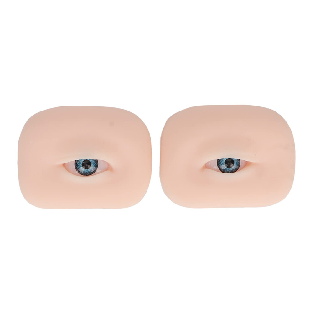 Blue Silicone Eye Model With Realistic Texture For 5D Makeup Practice And Eyelash Training Eyeball