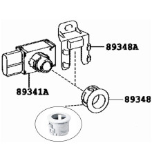 Car Bumper Parking Assist Sensor Retainer Holder Bracket 89348-33010 for 4Runner Tacoma ES350 HS250H