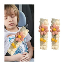 Pink Car Seat Belt Cover 2PCS Soft Breathable Shoulder Pad Cushion for Women Girls Universal Fit