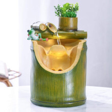 Bamboo Tabletop Water Fountain with Pump, Handcrafted Design and Soothing Water Flow for Home Decor