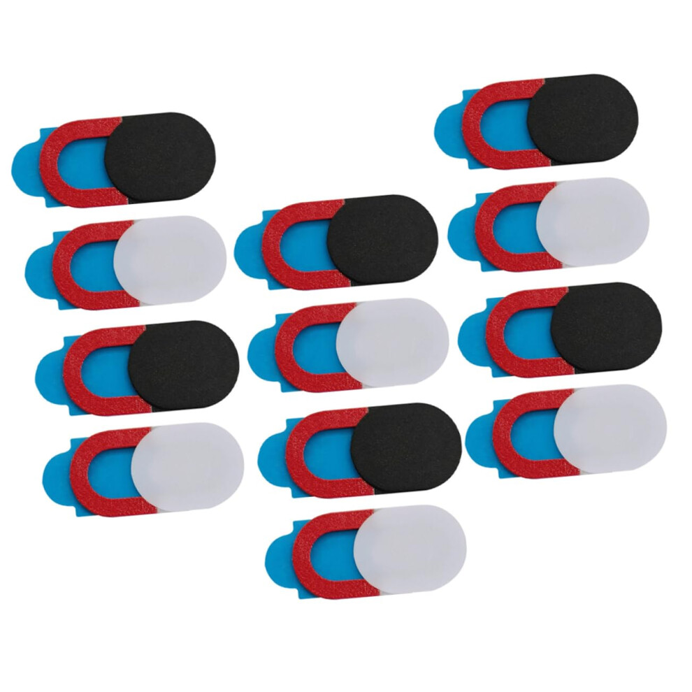12Pcs Metal Webcam Cover For Laptop Phone Tablet Sliding Camera Privacy Protection Easy Install Black/White 9771547187011