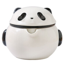 Panda Resete Bärbar Utomhus Snabbt Tekopp en Kanna Tre Koppar Teset Keramikkopp Gåva