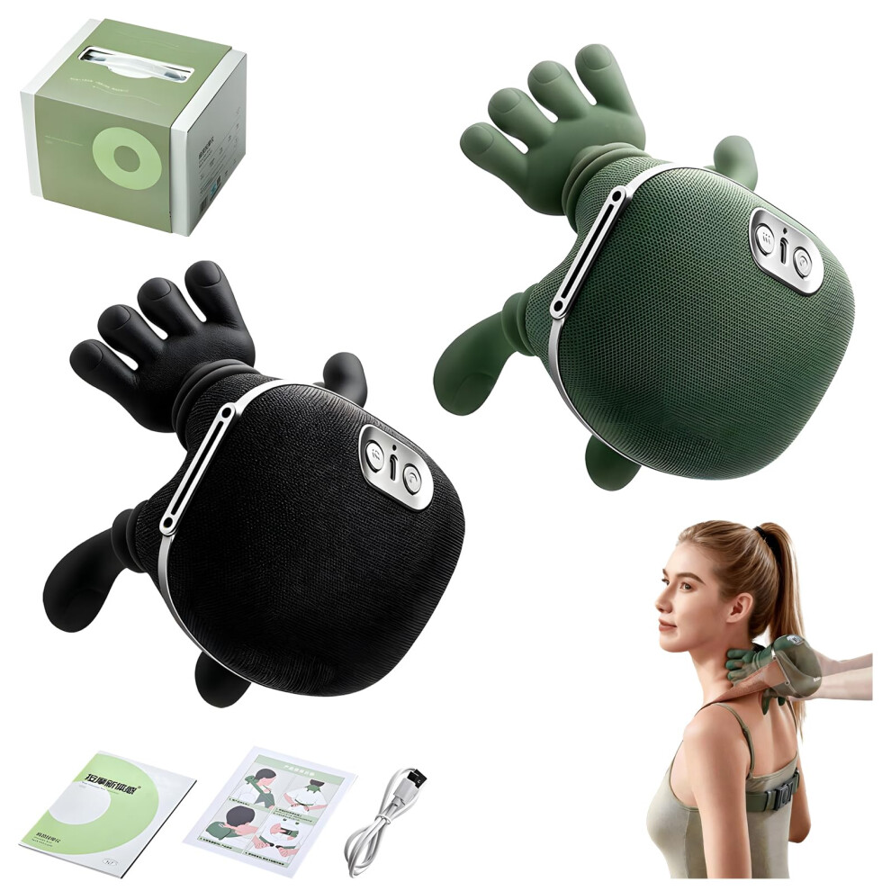 Neck Massager with Heat, 4D Shiatsu Neck and Shoulder Massager for Back Pain Relief, Cordless 2PCS