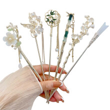 6 Pcs Chinese Vintage Hair Sticks for Women, Elegant Durable Metal Hair Pins Hanfu Accessories Set