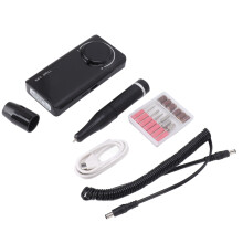 LCD Screen Display Electric Nail Drill, Rechargeable Art Polishing Tool with6Grinding Heads, High Power Low Heat for Safe Operation