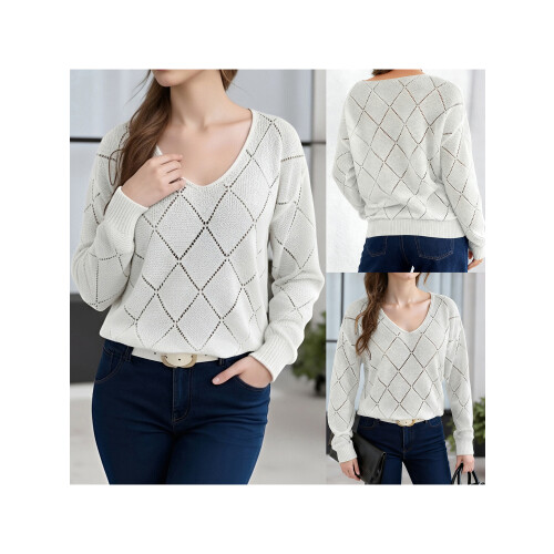 (S, White) Pulls amples en look décontracté. 1