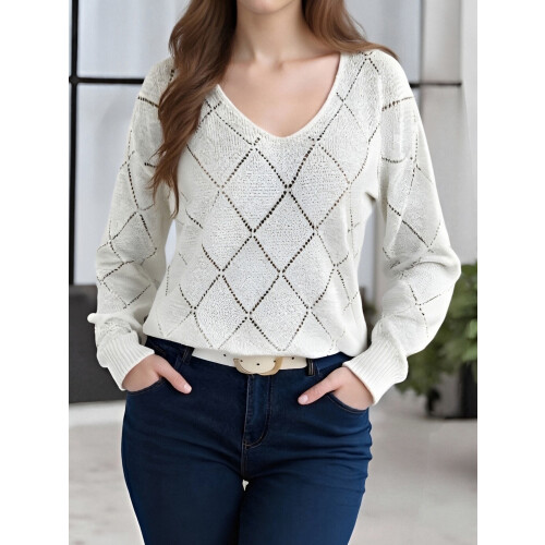 (M, White) Pulls amples en look décontracté. 2