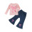 (3-4 Years, Pink) Σετ παντελονιών για φθινοπωρινό outfit 1