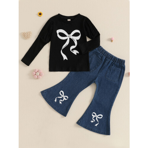 (5-6 Years, Black) Σετ παντελονιών για φθινοπωρινό outfit 1