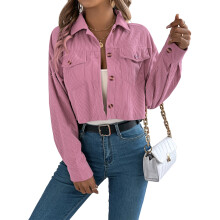 (M, Pink) Surchemise femme en pour l'automne.