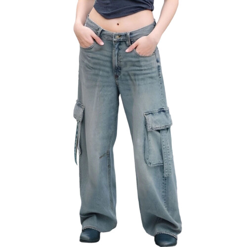 (XL, Blue) Γυναικείο τζιν Baggy εξωτερικό χώρο