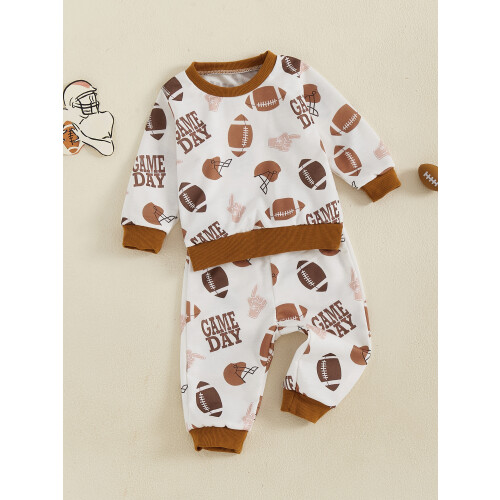 (18-24 Months, Khaki) Φθινοπωρινά ρούχα για λαιμόκοψη, γράμματα/ράγκμπι. 2