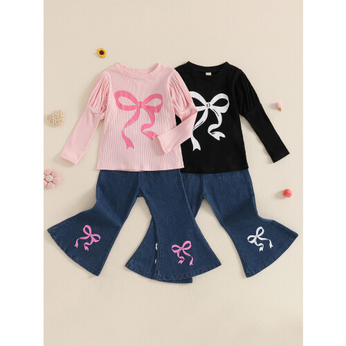 (5-6 Years, Pink) Σετ παντελονιών για φθινοπωρινό outfit 2