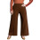 (XXL, Brown) Γυναικείο παντελόνι μεγάλα φαρδιά μπατζάκια. 1