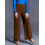 (XXXXL, Brown) Γυναικείο παντελόνι μεγάλα φαρδιά μπατζάκια. 6