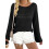 (XL, Black) Γυναικεία Φθινοπωρινά Ριχτά Μακρυμάνικο Πουλόβερ 1