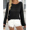 (L, Black) Γυναικεία Φθινοπωρινά Ριχτά Μακρυμάνικο Πουλόβερ 3