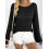 (L, Black) Γυναικεία Φθινοπωρινά Ριχτά Μακρυμάνικο Πουλόβερ 7
