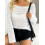 (XL, White) Γυναικεία Φθινοπωρινά Ριχτά Μακρυμάνικο Πουλόβερ 6