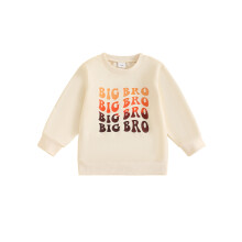 (6-7 Years, Yellow) Little Boys Fall Sweatshirts Fashion Letter Pattern Loose Fit Casual Long Sleeve Crew Neck Toddler Boys Pullovers