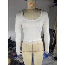(L, White) T-shirts femmes manches collection printemps-automne.