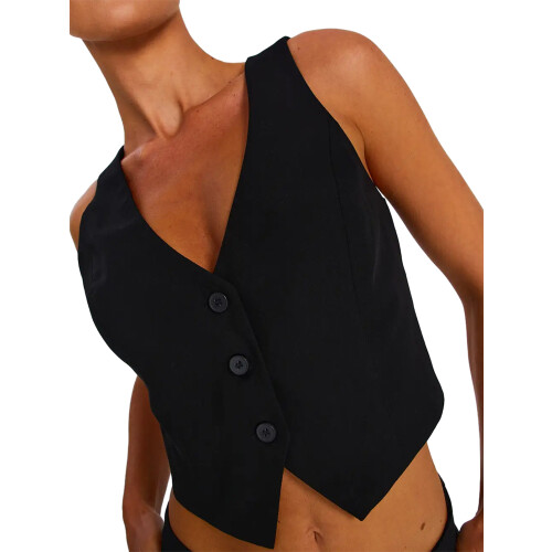 (L, Black) Γυναικείο Αμάνικο Γιλέκο Εξωτερικού Χώρου 2