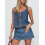 (L, Blue) Γυναικείο τζιν σετ φούστα, Clubwear 6