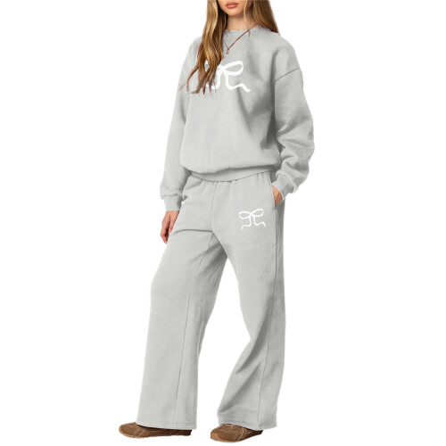 (M, Light Grey) Σετ παντελονιού, φούτερ αθλητικά ρούχα