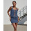 (M, DEEP BLUE) Γυναικείο τζιν σετ φούστα, Clubwear 5