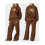 (XL, Dark Brown) Σετ παντελονιού, φούτερ αθλητικά ρούχα 2