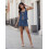 (M, DEEP BLUE) Γυναικείο τζιν σετ φούστα, Clubwear 6