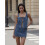 (M, DEEP BLUE) Γυναικείο τζιν σετ φούστα, Clubwear 4