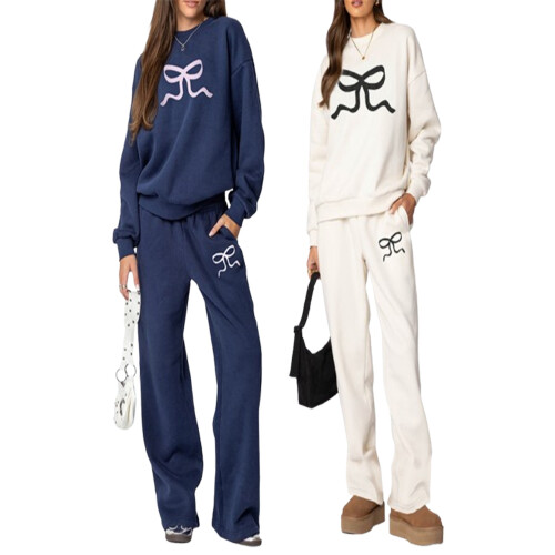 (XL, Navy) Σετ παντελονιού, φούτερ αθλητικά ρούχα 2