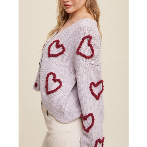 (S, Light Purple) Pulls boutonnés pour pour l'automne. 1