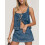 (L, Blue) Γυναικείο τζιν σετ φούστα, Clubwear 4