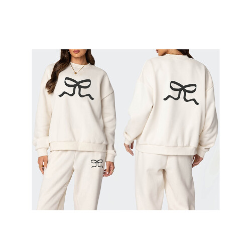 (XL, Beige) Σετ παντελονιού, φούτερ αθλητικά ρούχα 1