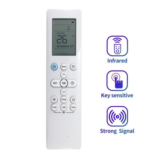 Replace RG10B10 (E2)/BGEF Remote Control for Midea RG10B10 (E2)/BGEF A/C Air Conditioner 1