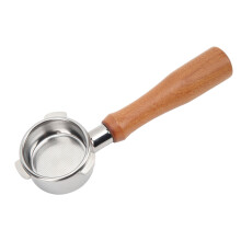 Bodenloser Siebträger 54mm Edelstahl Holz Breville