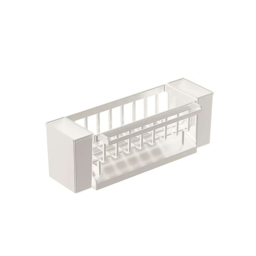 Self-Draining Sink Shelf Soap Sponge Holder Dishcloth Towel Rack Filter Basket Kitchen Sink Drain Rack White 4711947199127