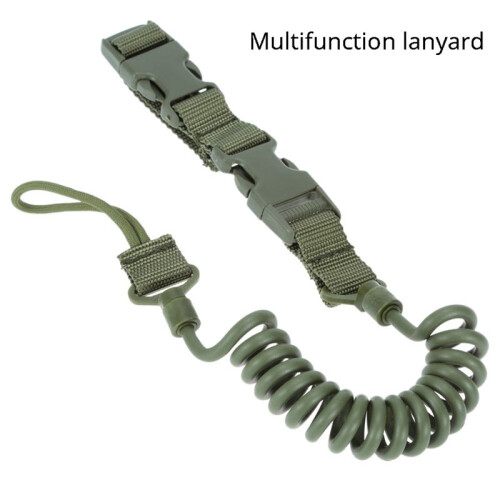 Lanière de Sécurité Multifonctionnelle Crazy Spring, Cordon Porte-Clés Élastique Résistant à L'Usure, Noir 2