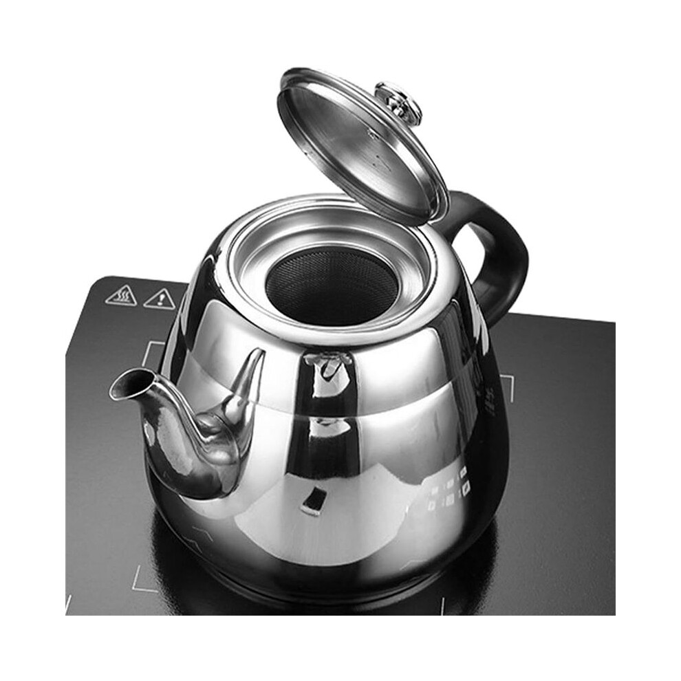Stainless Steel Teapot with Infuser, Teapot with Infuser 1.5L High Capacity Kettle, for Boiling Hot Water, Stovetop