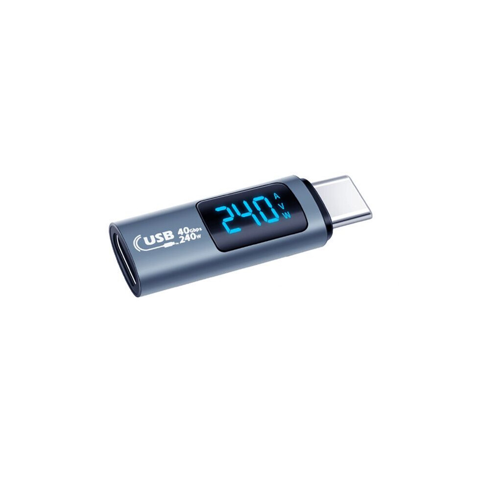 Usb C Otg Adapter Type C To Usb Type-C 40Gbps 240W Digital Display Otg Adapter Data Transfer Adapter Slate Gray 6031951796869
