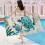 Quick-Drying Beach Towel with Sea Turtle Pattern, Soft and Absorbent, Suitable for Bathroom, Outdoor, Pool and Camping,A 2