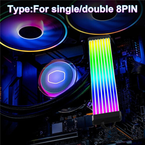 RGB LED Strip ARGB Sync Board for Computer Power Supply GPU  Card Cable Case Neon   Card 8PIN 2