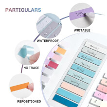 2400 PCS Sticky Tabs,120 Colors Writable Sticky Note Tabs for Binders, Annotation Tabs, Page Markers, Classify Files