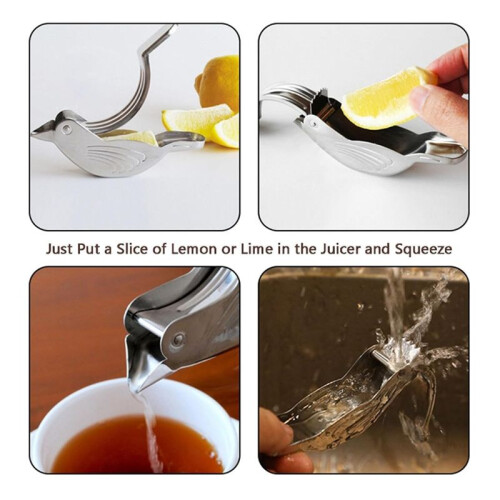 Bird Lemon Squeezer Stainless Steel,Lemon Slice Squeezer,Lemon Squeezer for Beer Bottle,2Pcs 2