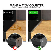 2 Pair Stainless Steel Stove Covers, Stove Filler, Stove Guard for Kitchen Oven Counter Side Covers, Range Trim Kit