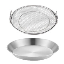 Kitchen Oil Filter Pan Stainless Steel Frying Oil Filter Pan Fine Mesh Filter Basket Frying Grill Food Tools 18cm